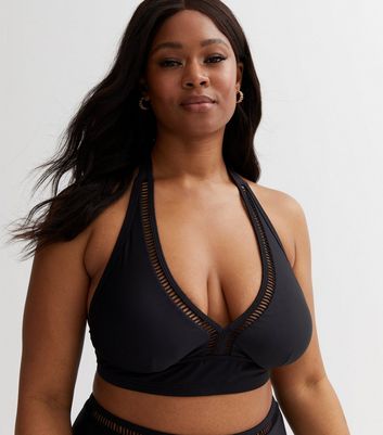 Plus size cheap halter bikini top