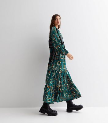 Long sleeve hotsell maxi smock dress