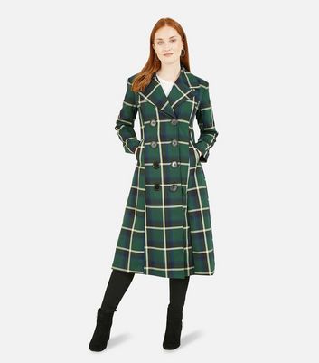 Green tartan coat outlet womens