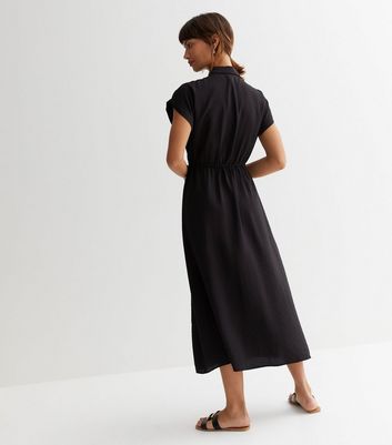 New look hotsell black shirt dress