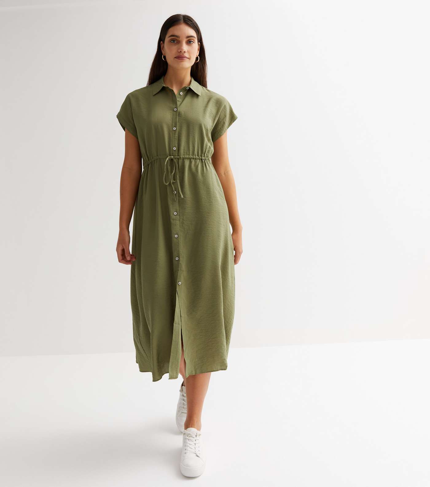New Look Khaki Midi Dress Khaki Green Rib Jersey Racer Midi Dress New Look Khaki Midi Dress Khaki Green Rib Jersey Racer Midi Dress