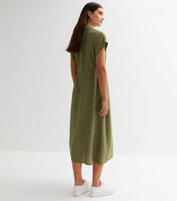 Midi shop khaki dress