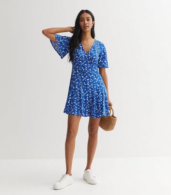 Blue polka sales dot mini dress