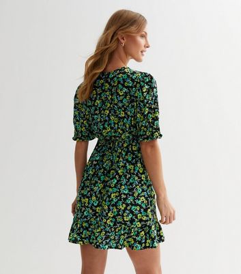 Oasis crepe hotsell frill button dress