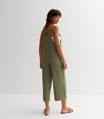 Pull and bear cheap linen dungarees