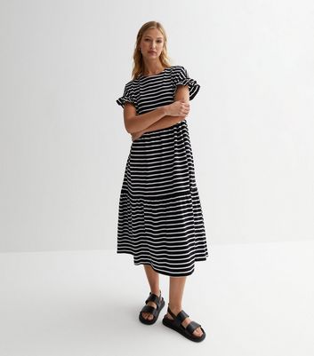 Striped smock clearance dress