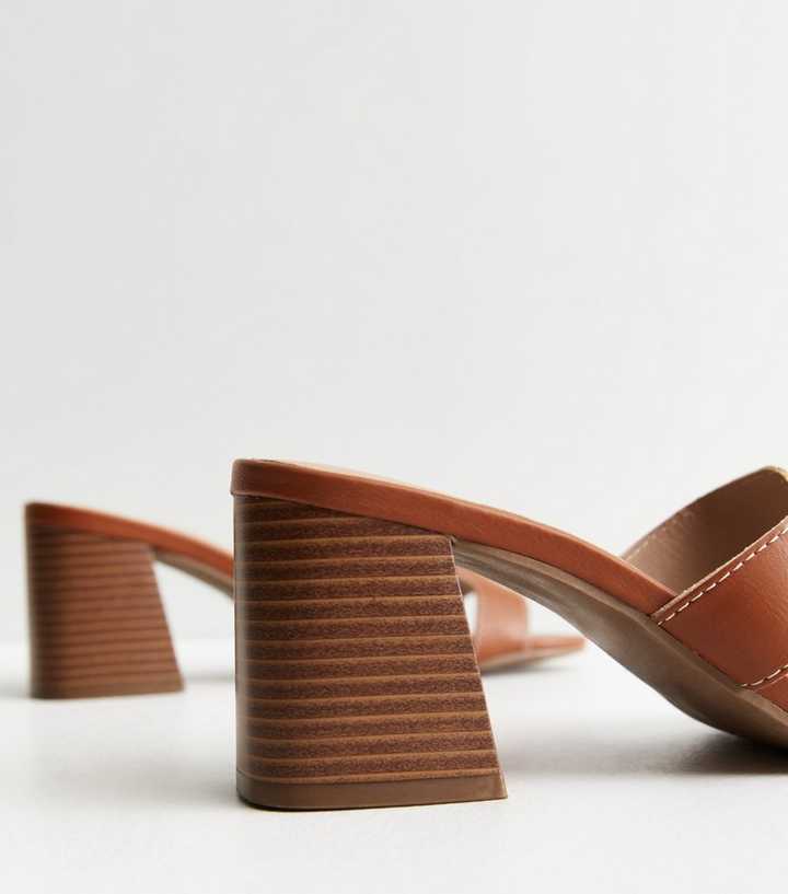 mule sandal block heel