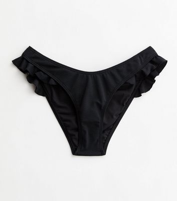 Black frill store bikini bottoms