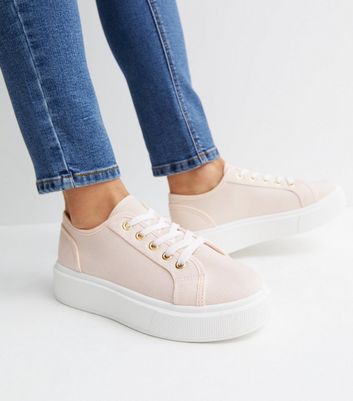 New look pink trainers on sale