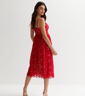 red lace dress