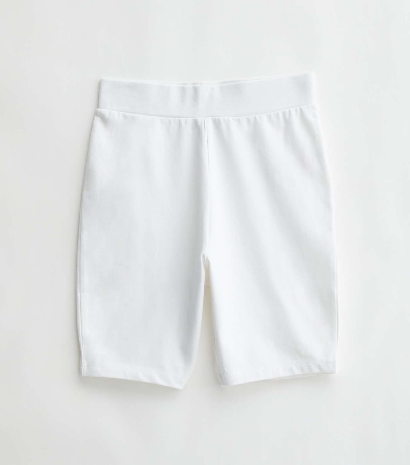 Girls White Jersey Modest Shorts