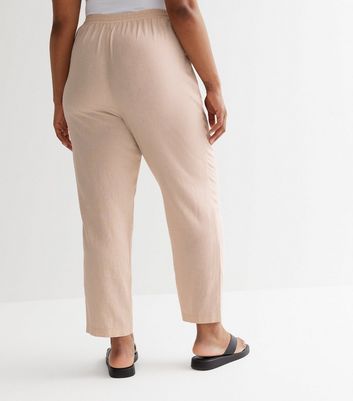 Petite linen hot sale joggers