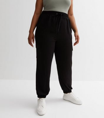 New look cargo sale trousers in black