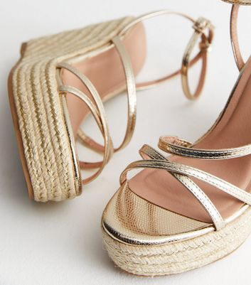 New look deals wedges gold