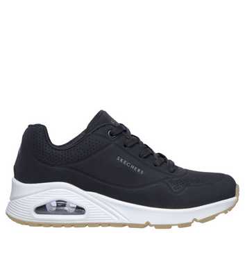 Skechers Black Wedge Uno Stand On Air Trainers
