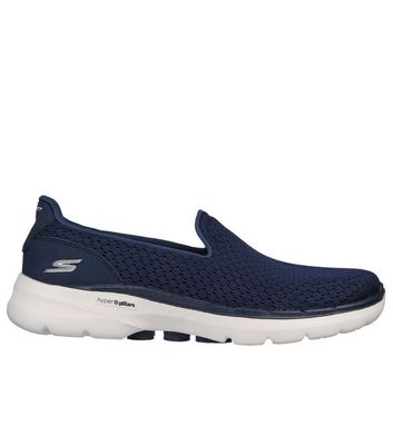 Skechers Navy Go Walk Goga Mat Trainers | New Look