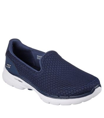 Skechers Navy Go Walk Goga Mat Trainers New Look