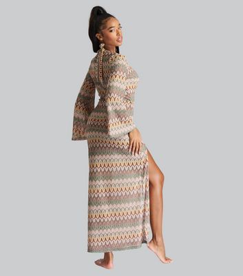 South Beach Multicoloured Paisley Crochet Beach Dress New Look