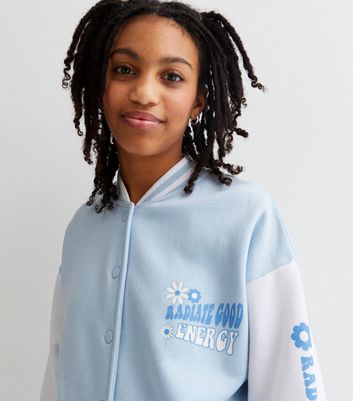 Baby blue 2024 varsity jacket