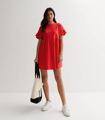 Smock dress red sales