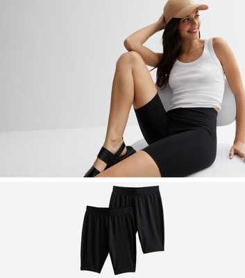 2 Pack Black Cycling Shorts