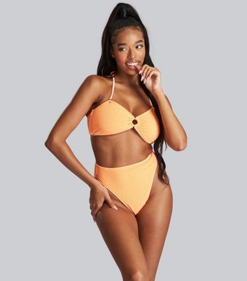 High waisted bandeau sales bikini set