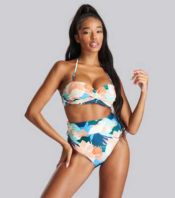South Beach Multicoloured Tropical Twist Bikini Top