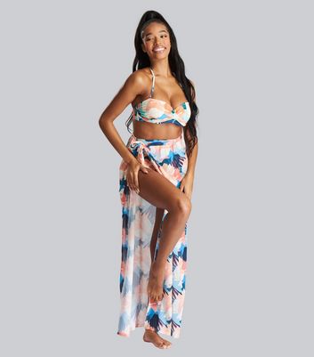South Beach Multicoloured Tropical High Waist Maxi Skirt