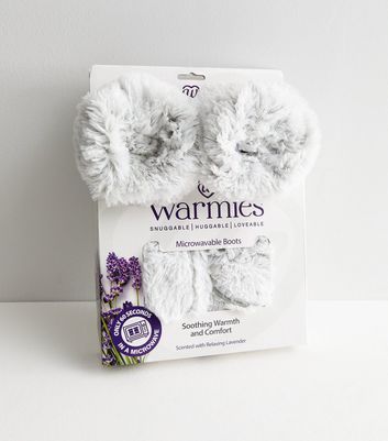 Warmies Pale Grey Heatable Booties 