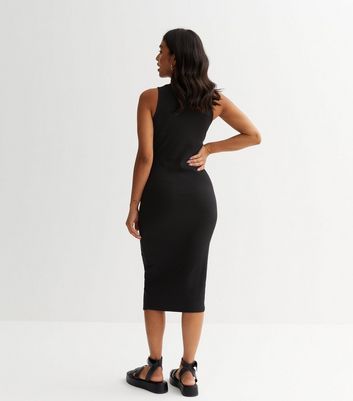 Petite ribbed midi dress sale