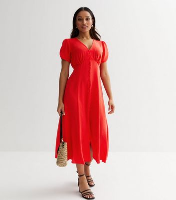 Petite shop red gown