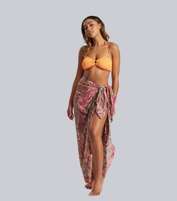 South Beach Multicoloured Paisley Crepe Sarong New Look