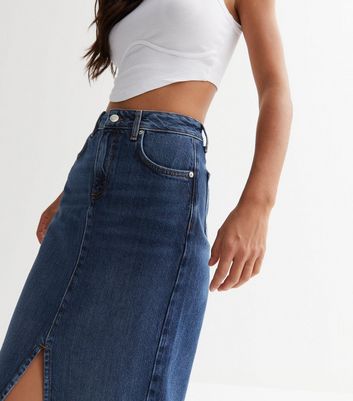 New look a line denim clearance skirt