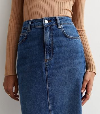 Mid length on sale denim skirts 2018