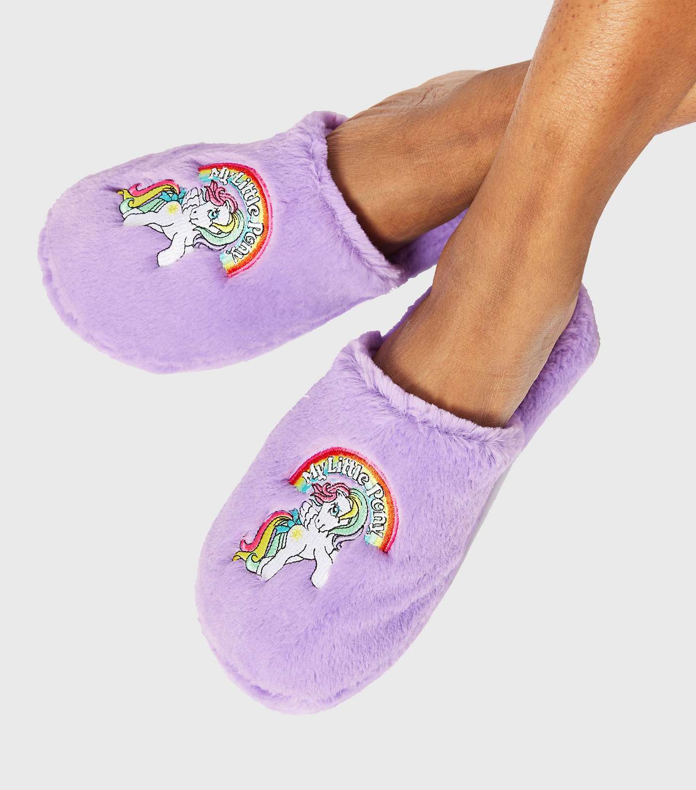 Skinnydip Lilac My Little Pony Embroidered Slippers