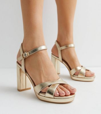 Cross strap hotsell heeled sandals