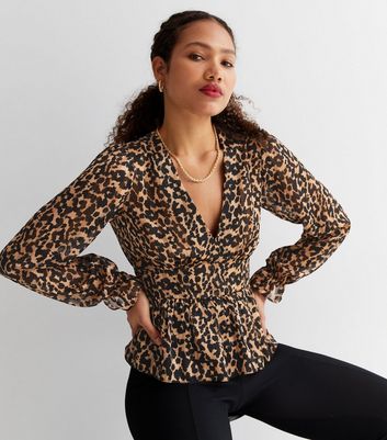 New look leopard outlet print blouse