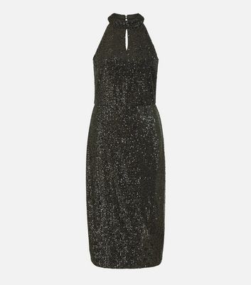 yumi black sequin dress