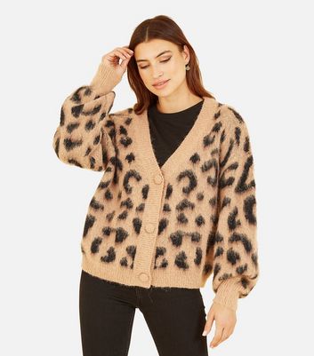 Leopard print 2025 cardigan new look