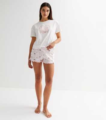 White Short Pyjama Set with Bride Besties Logo