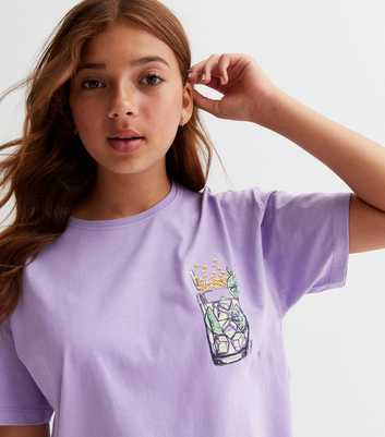 Name It Light Purple Drink Short Sleeve Tunic T-Shirt