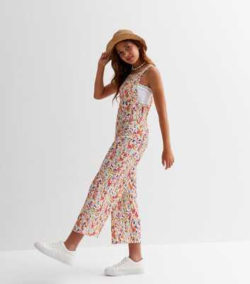 Name It Off White Floral Tie Side Jumpsuit