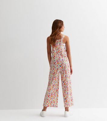 Name It Off White Floral Tie Side Jumpsuit New Look