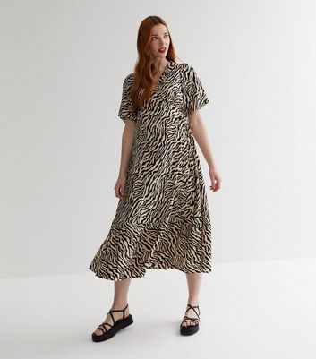 Maternity midi wrap outlet dress