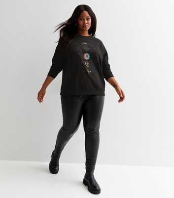 Curves Black Mystic Jersey Sweatshirt
