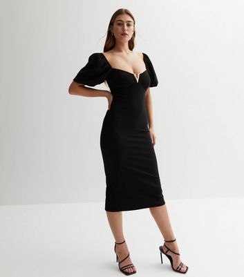 Short sleeve midi hot sale bodycon dress