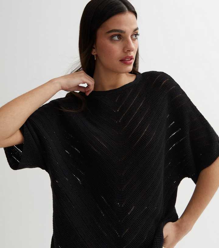 Black Ponte Knit Short Sleeve Top in Black – Sseko Designs