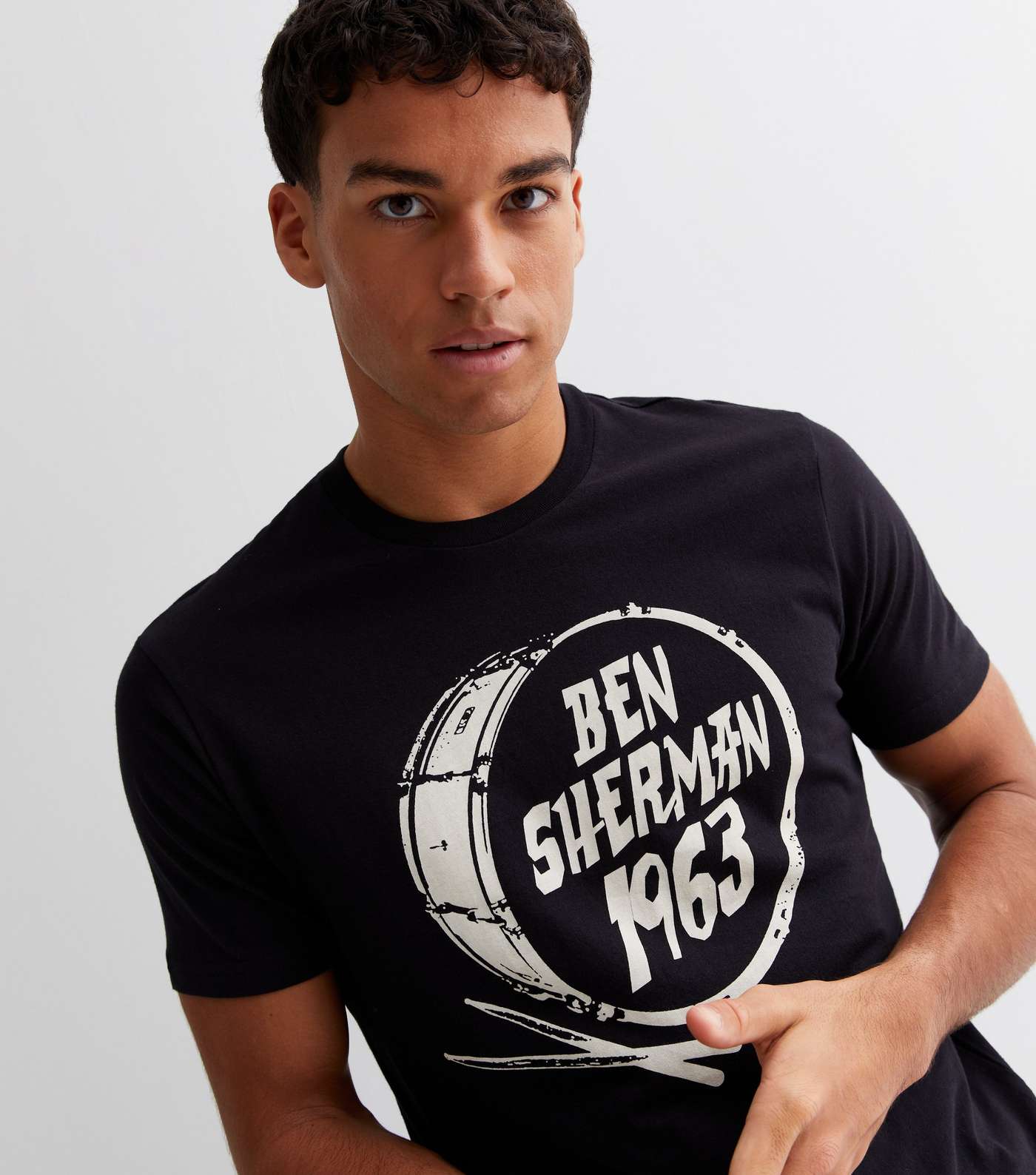 Ben Sherman Black 1963 Drum Logo T-Shirt Image 2
