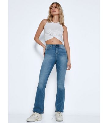 Noisy May Pale Blue High Waist Flare Jeans New Look