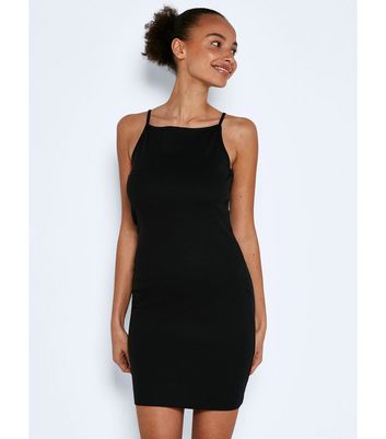 Black jersey store bodycon dress